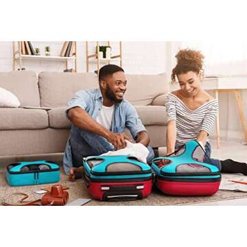 Shacke 6 Set Packing Cubes Lightweight Luggage Organizer