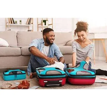 Shacke 6 Set Packing Cubes Lightweight Luggage Organizer