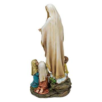Our Lady of Fatima Children 12 Inch Resin Stone Indoor Outdoor Garden Statue