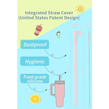 Premium 12 Inch Silicone Straws for Stanley Owala Tumblers