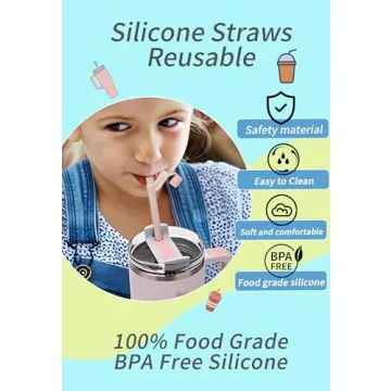Premium 12 Inch Silicone Straws for Stanley Owala Tumblers