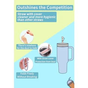 Premium 12 Inch Silicone Straws for Stanley Owala Tumblers