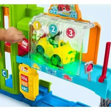 Fisher-Price Little People Toddler Toy Light-Up Learning Garage, Electronic Playset with Car & Figures for Preschool Pretend Play Kids Ages 1+ Years