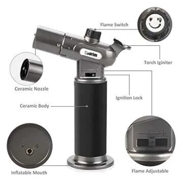 Cadrim Refillable Butane Torch for Perfect Culinary Creations