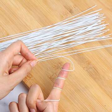 Decora 22 Gauge White Floral Wire 50pcs for Crafting