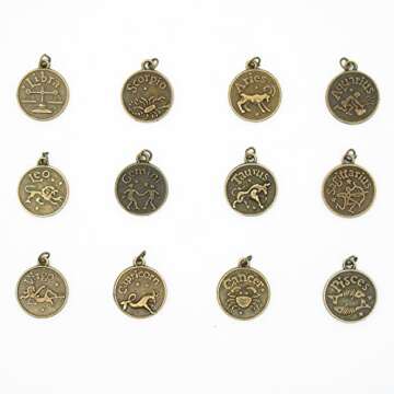 FUNDAISY 12 Constellations Necklace Natural Rainbow Stone Crystal Pendant Sagittarius