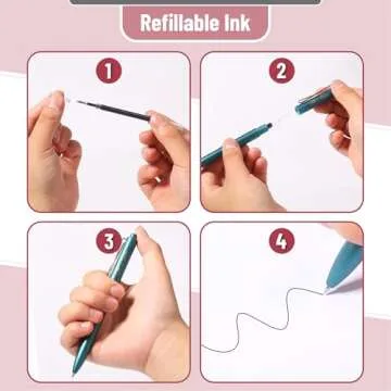 Mr. Pen- Retractable Gel Pens, 12 Pack, Black Ink Gel Pens Fine Point 0.5mm, Metallic Dark Vintage Barrels, Fast Dry, Retractable Pens, Gel Ink Pens, Aesthetic Pens for Journaling Fine Tip Pens