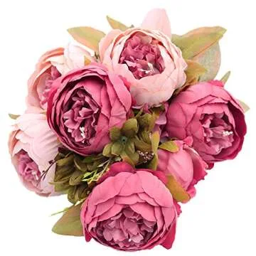 Luyue Faux Peony Bouquet for Elegant Table Decor