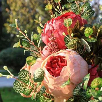 Luyue Faux Peony Bouquet for Elegant Table Decor
