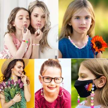 900Pcs Acrylic Bead Set for Bracelets Jewelry Making