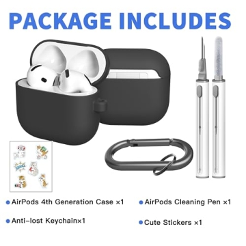 DamonLight AirPods 4 Shockproof Case with Keychain