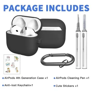 DamonLight AirPods 4 Shockproof Case with Keychain