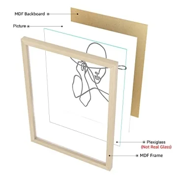 ArtbyHannah Minimalist Framed Wall Art Set of 3