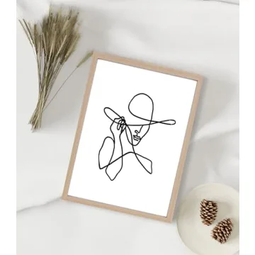 ArtbyHannah Minimalist Framed Wall Art Set of 3