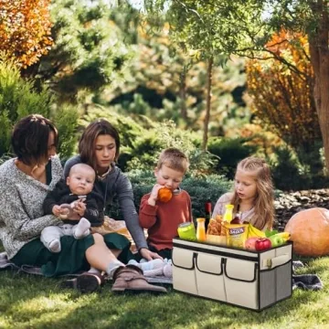 Car Trunk Organizer with Lid - Durable & Collapsible