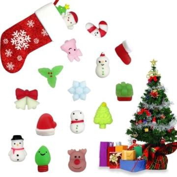 24 Pcs Christmas Mochi Squishy Toys for Kids Parties