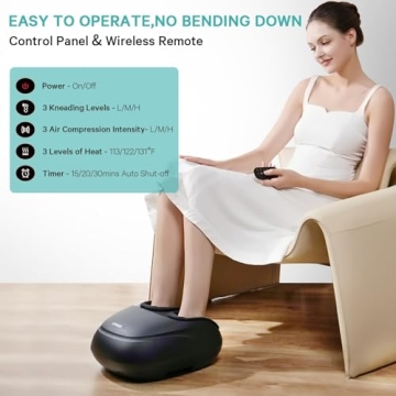 KNQZE Foot Massager with Heat and Shiatsu - Ultimate Comfort