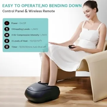 KNQZE Foot Massager with Heat and Shiatsu - Ultimate Comfort