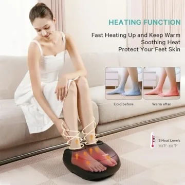 KNQZE Foot Massager with Heat and Shiatsu - Ultimate Comfort