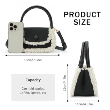 Stylish Winter Plush Handbag - Lanpet Women Purse