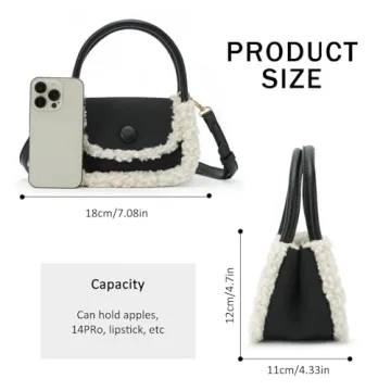Stylish Winter Plush Handbag - Lanpet Women Purse