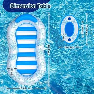Bloranda Inflatable Tanning Pool Float with Drink Holder