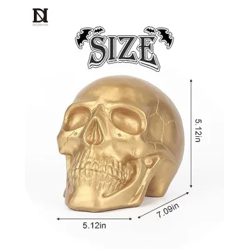 Gold Skull Decor for Halloween Luxury Home Accent