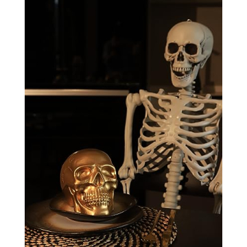 Gold Skull Decor for Halloween Luxury Home Accent