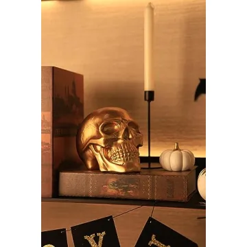 Gold Skull Decor for Halloween Luxury Home Accent