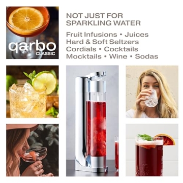Twenty39 Qarbo CLASSIC Sparkling Water Maker - Effortless Beverages