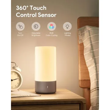 LED Table Lamp with RGB Colors & 3-Level Brightness