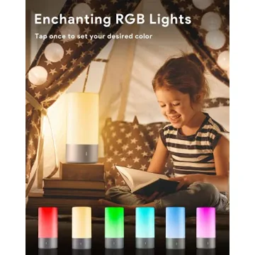 LED Table Lamp with RGB Colors & 3-Level Brightness