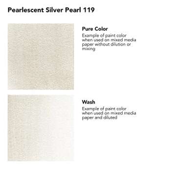 Daler-Rowney FW Pearlescent Acrylic Ink Bottle Silver Pearl - Acrylic Drawing Ink for Artists and St...