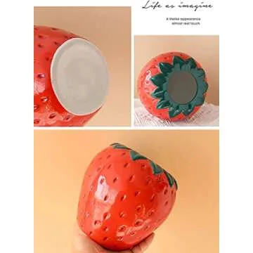 Unique Ceramic Strawberry Flower Vase for Home Decor