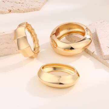 Trendy SONNYX Gold Cuff Bangle Bracelets for Women