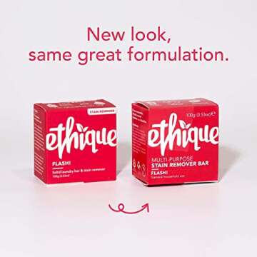 Ethique Flash! Multi-Purpose Solid Laundry and Stain Remover Bar - Plastic-Free, Vegan, Cruelty-Free...