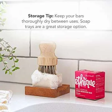 Ethique Flash! Multi-Purpose Solid Laundry and Stain Remover Bar - Plastic-Free, Vegan, Cruelty-Free, Eco-Friendly, 3.52 oz (Pack of 1)