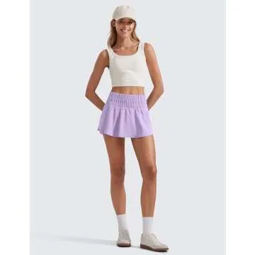 CRZ YOGA Women's High Waisted Athletic Shorts for Tennis