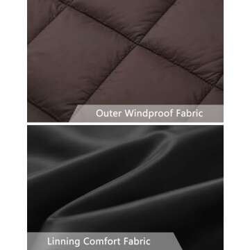 Vcansion Men's Puffer Down Vest Stand Collar Lightweight Spring Vest Sleeveless Jacket Outerwear Coffee US L