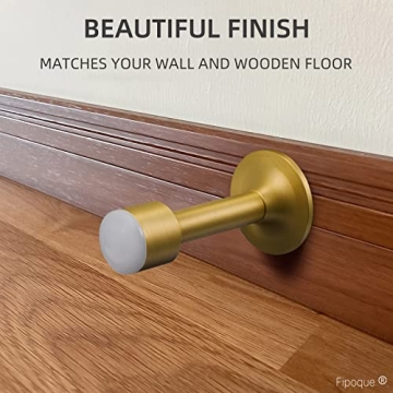 Elegant Solid Brass Door Stop Set for Home Protection