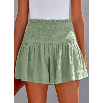 Paitluc Women's High Waisted Flowy Shorts for Summer 2023