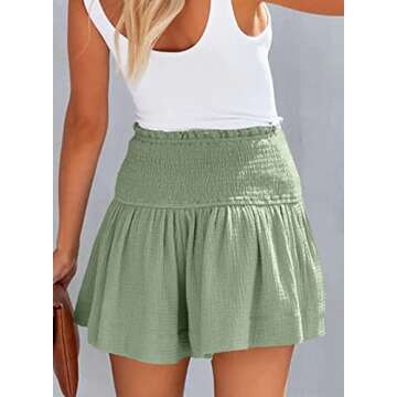 Paitluc Women's High Waisted Flowy Shorts for Summer 2023
