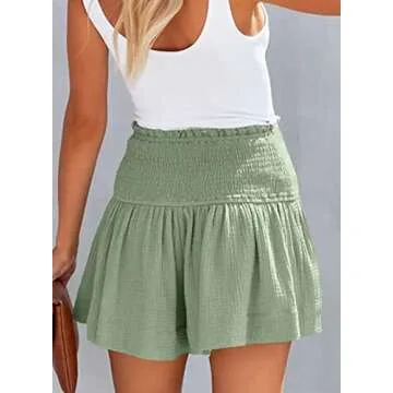 Paitluc Women's High Waisted Flowy Shorts for Summer 2023