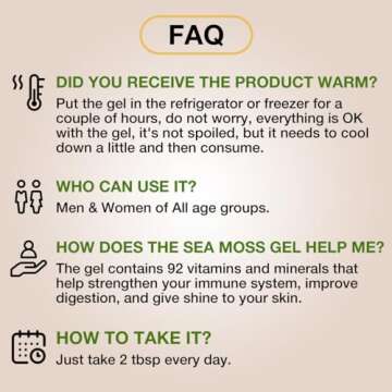 TrueSeaMoss Wildcrafted Irish Sea Moss Gel - Made with Dried Seaweed & Fresh Sea Vegetables, Seamoss - Made in USA (Elderberry, Pack of 1)