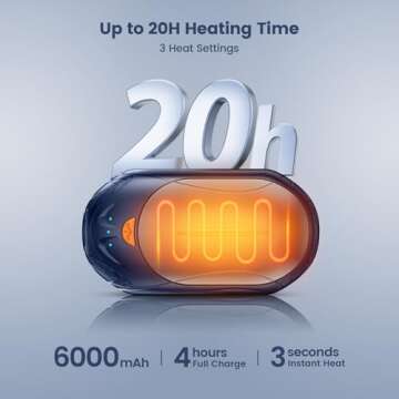 AI Hand Warmers 6000mAh | 20Hrs Heating | Portable Gift