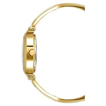 Anne Klein Women's Japanese Quartz Dress Watch with Metal Strap, Gold, 10 (Model: AK/2244LVST)
