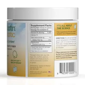 Prebiotin Prebiotic Fiber Supplement Powder – 8.68 oz – Supports Digestive Health & Weight Manag...