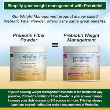 Prebiotin Prebiotic Fiber Supplement Powder – 8.68 oz – Supports Digestive Health & Weight Management – High Fiber, Boosts Probiotics, Reduces Hunger – All-Natural, Gluten-Free