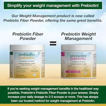 Prebiotin Prebiotic Fiber Supplement Powder – 8.68 oz – Supports Digestive Health & Weight Management – High Fiber, Boosts Probiotics, Reduces Hunger – All-Natural, Gluten-Free