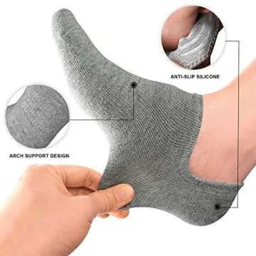 wernies Low / No Show / Short Socks Women Thin Non Slip Invisible Loafer Ankle Low Cut Socks 8 pairs mix of color